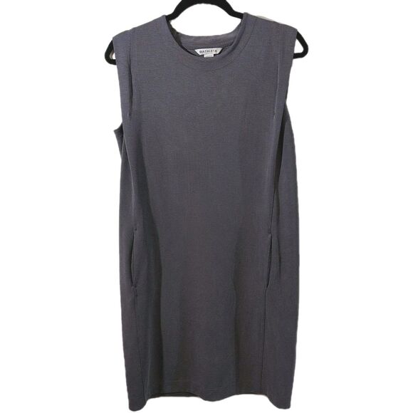 Athleta Seasoft Tank Dress Women’s Size Small Tall Shift Stretch Knit Pockets - Picture 1 of 8